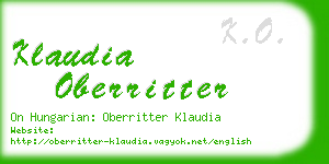 klaudia oberritter business card